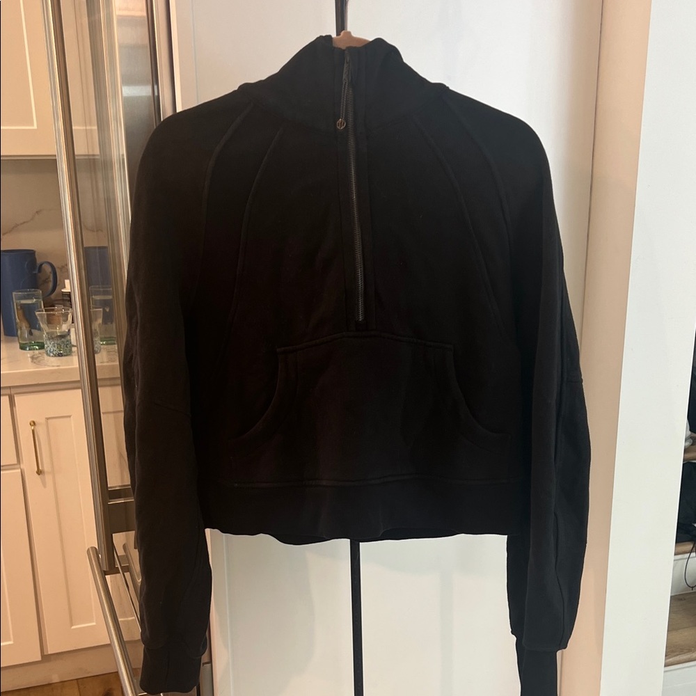 lululemon athletics Black Jacket hoodie half zipper classic super black color
